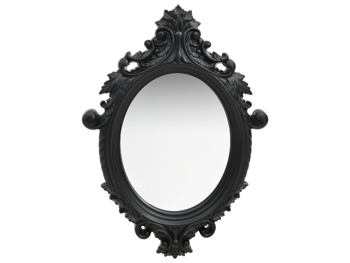 Espelho VIDAXL Black Polyurethane (56x76 cm)