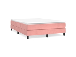 Cama com Molas/colchão 140x200 Cm Veludo Rosa MAISON EXCLUSIVE