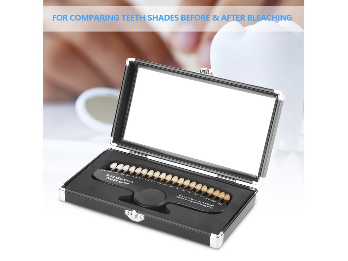 Guia De Cores Para Clareamento Dental Com 20 Tons E Espelho | Laxiscreed