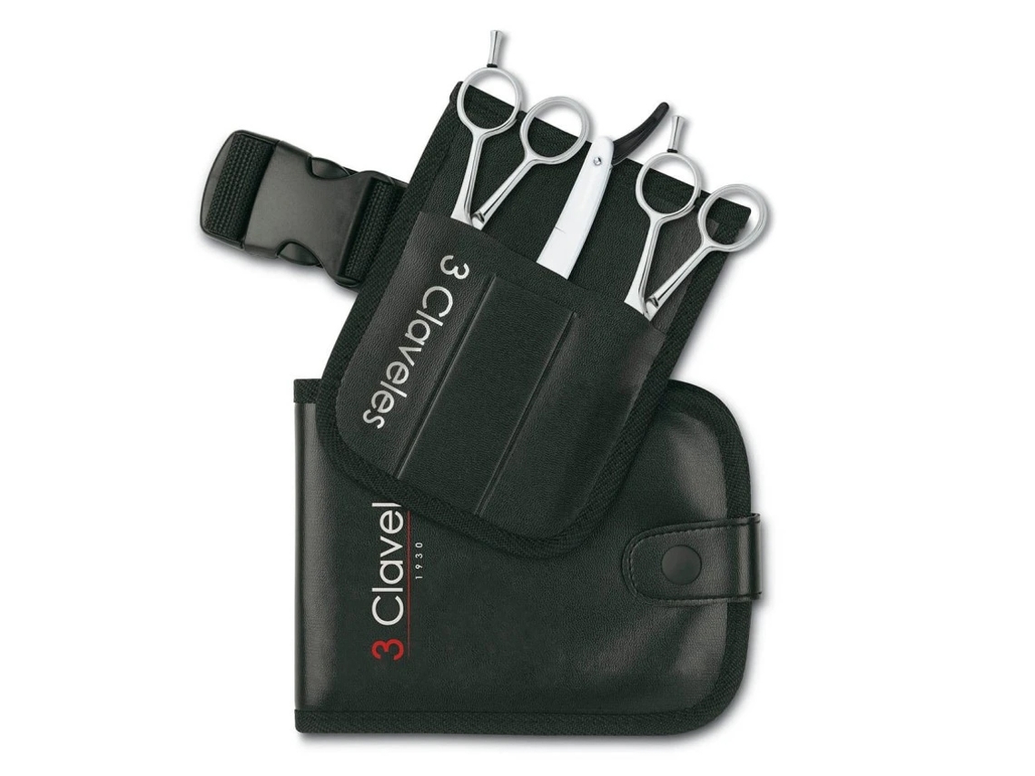 Conjunto de 3 elásticos de cabelo Claveles Skool medindo 14 cm - 5,5 polegadas.