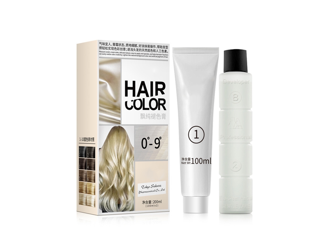MEOIRUERY Tintura Capilar Profissional Creme Clareador Suave Menos Irritante Fragrância Agradável Cabelo Macio E Brilhante