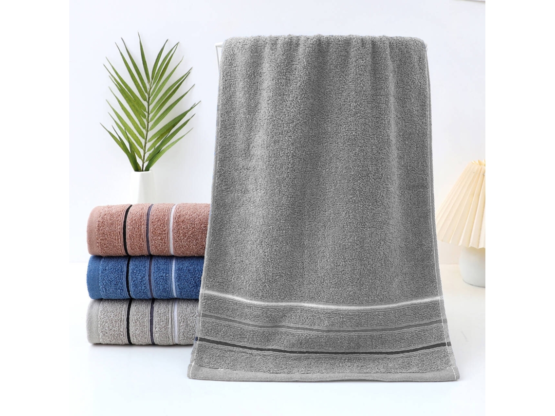 Toalha De Algodão Puro, Leve, De Secagem Rápida E Absorvente, Na Casa De Banho, No Duche E Para Uso Pessoal Diário. Cinza Hexinyigjly