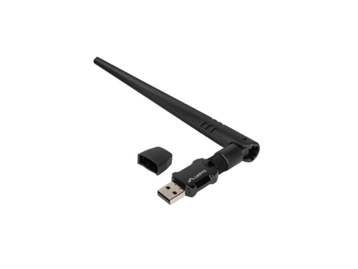 Placa de Wi fi Usb 2.0 Dual Band LANBERG Ax900 para Computador com 1 Antena Externa.