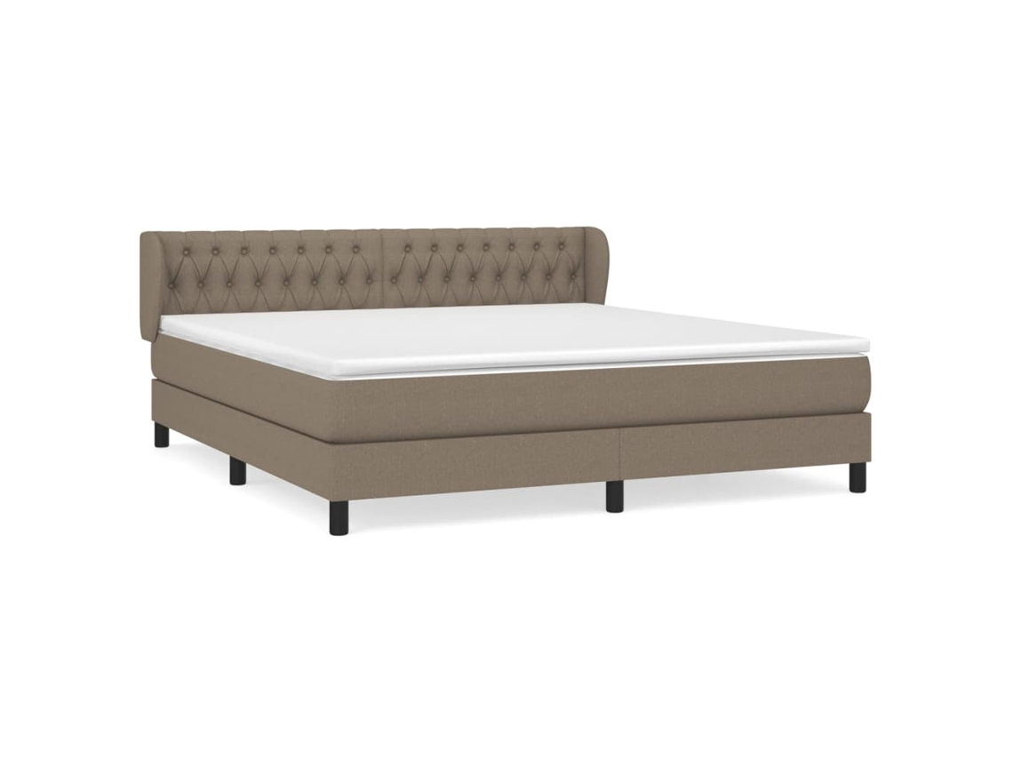 Cama com Molas Tecido Castanho Acinzentado MAISON EXCLUSIVE 180x200 cm