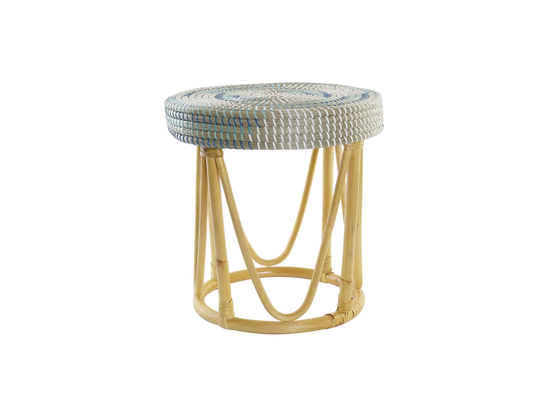 Repousa-Pés DKD HOME DECOR (Branco - Rotim - 41 x 41 x 42 cm)