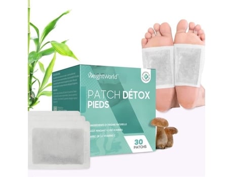 30 Patch Detox Para Os Pés Com Vinagre De Bambu, Enriquecido Com Vitamina C, Absinto Age Durante O Sono Weightworld