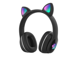 Fones de Ouvido com Iluminação Pulsante em 7 Cores e Suporte para Reprodução de Mp3 Via Cartão Tf. TAISHENGDA