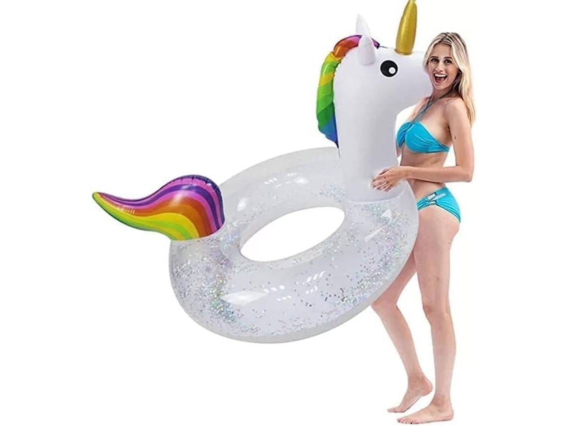 Boia Inflável De Unicórnio, Brinquedo Aquático, Boia Inflável Transparente Para Adultos, Crianças E Meninas.