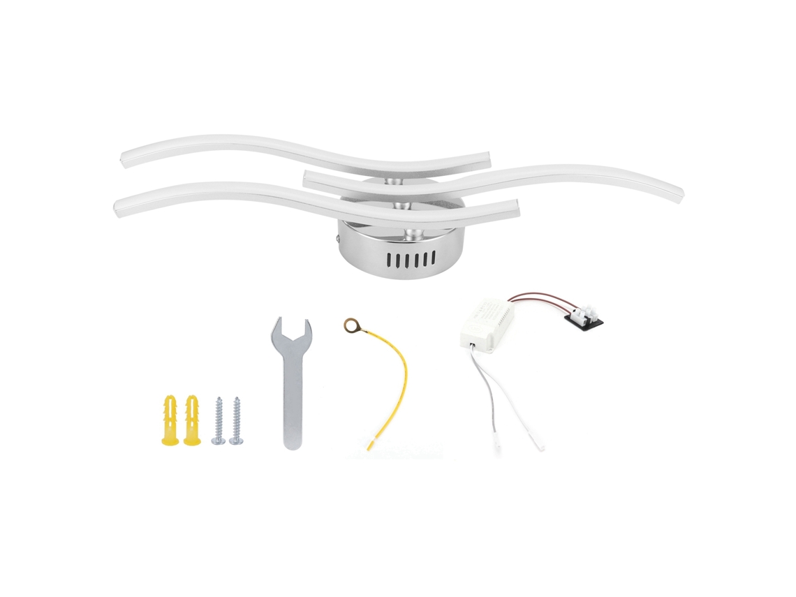2026 lâmpada de Teto Moderna 105led com Ondas para Sala e Quarto Luz Quente Ac85 265v Decoração Residencial