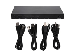 Switch Kvm 4-in-1-out Com 18gbps, Comutador De Tela Com Controle Compartilhado De Teclado E Mouse