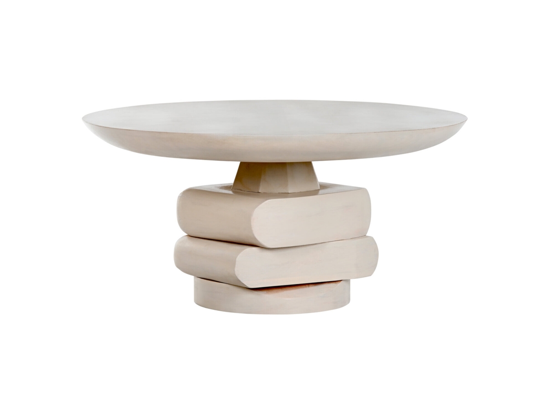 Mesa de Centro em Madeira de Mangueira, 80x80x39cm ALEXANDRA HOUSE LIVING