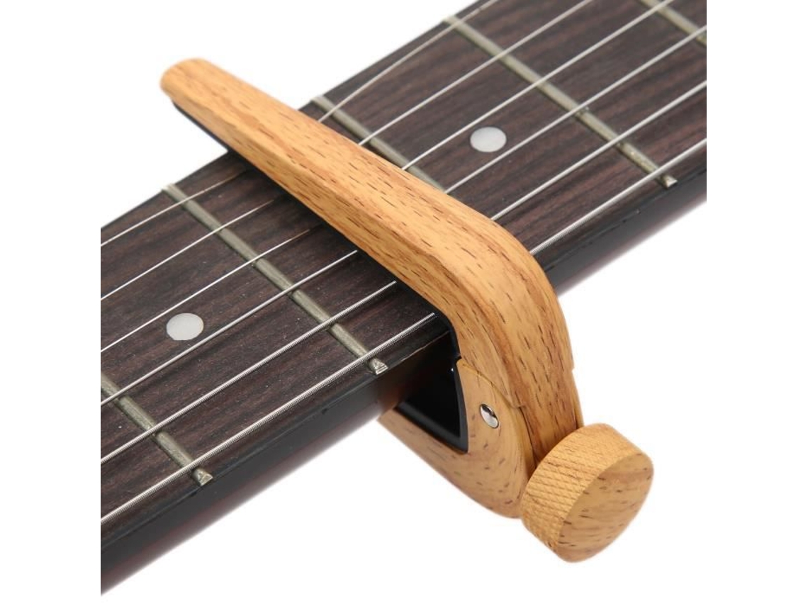 Flanger Capo Guitar Ukulele para Instrumento Musical Grão de Madeira