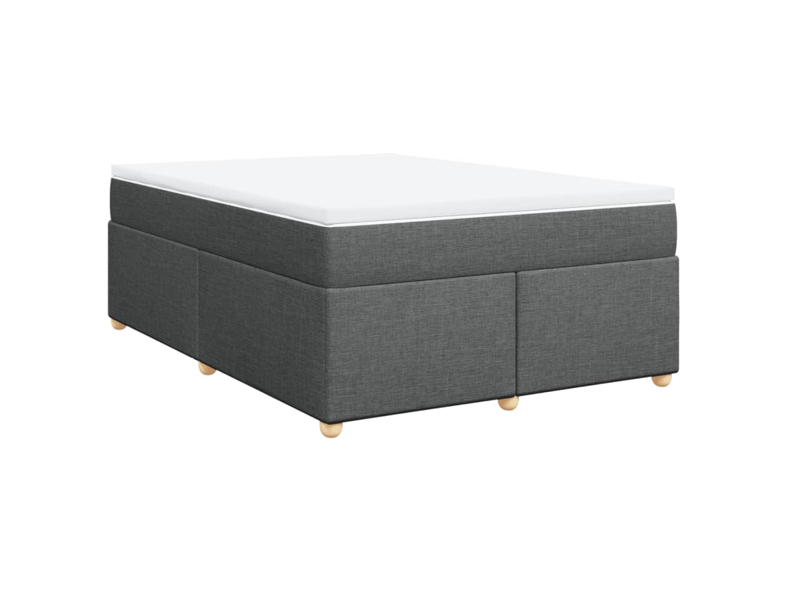 Cama com Molas/Colchão 160x200 Cm em Tecido Cinzento Escuro MAISON EXCLUSIVE