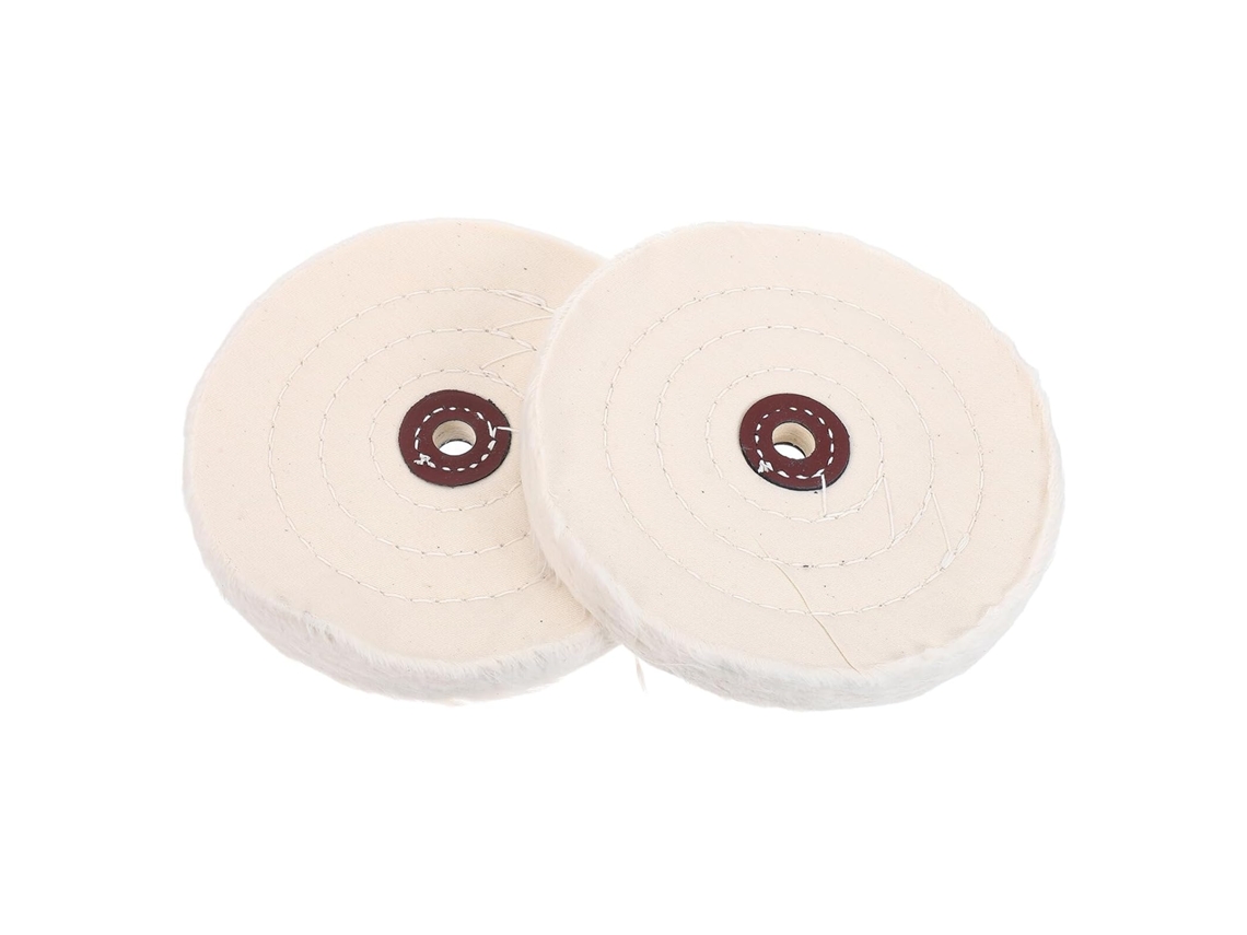 Conjunto De 2 Discos Algodão Para Polimento, 144mm 6 Polegadas, 16mm De Diâmetro, Rodas De Polimento Rotativas Para