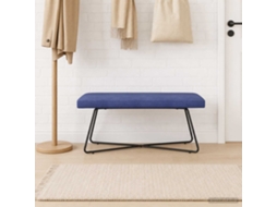 Vidaxl Banco Azul Polícia 110 X 40 X 45 Cm Veludo