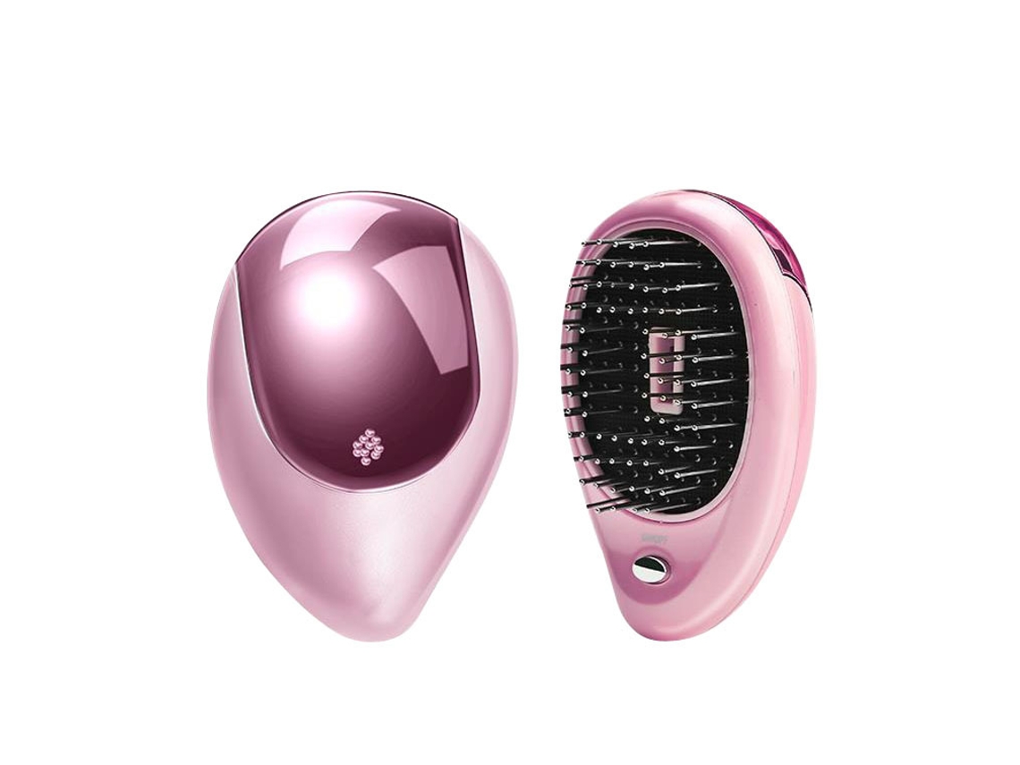 Escova De Cabelo Elétrica De Íons, Mini Pente De Cabelo De Íons Negativos Para Pente Brilvibera