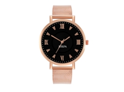 Relógio de quartzo unissex Zhoulianfa com pulseira De Malha Cor de Oro Rosa