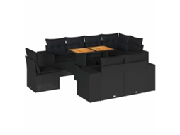 Garden Sofa Set, Garden Sofa Sets Vidaxl Preto Rattan / Vime (n/a)