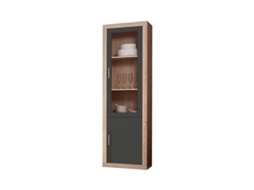 Vitrine HOMESOUTH Nuka 2 Portas (Grafite - 60x193.2x34.6 cm)