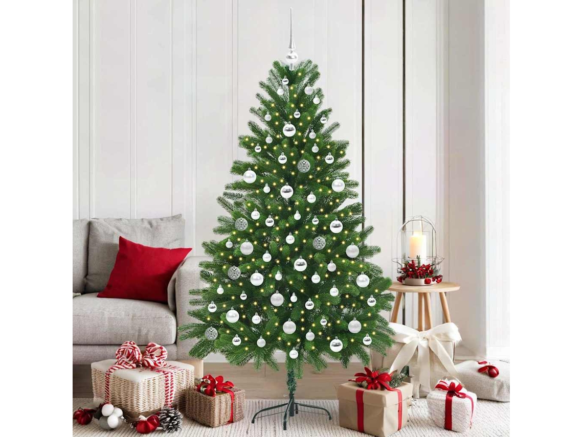 Vidaxl Árvore De Natal Com 300 Leds Com Suporte Verde 180 Cm Pe