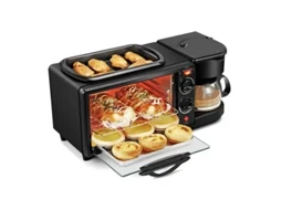 Máquina de Pequeno Almoço 3 em 1 Torradeira Fritadeira e Máquina Café CLINKS