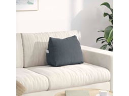 Vidaxl Travesseiro Para Costas Cinza Escuro 45 X 20 X 35 Cm