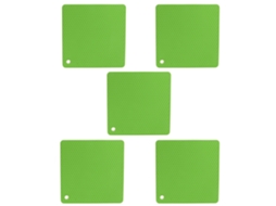 5pcs Tapete de Silicone S/MARCA para Panelas Quentes 18,5x18,5cm Verde