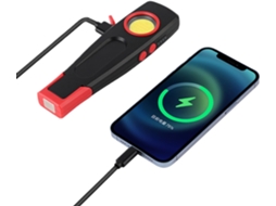 Lanterna De Trabalho Led Dobrável E Recarregável, Também Funciona Como Lanterna Ou Lâmpada.