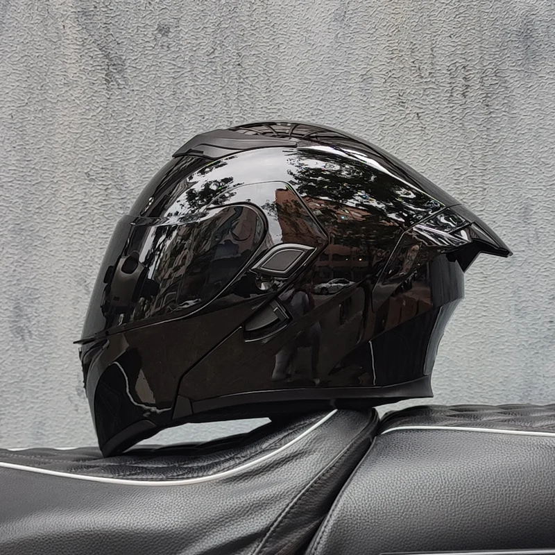 Capacete De Motocicleta (m) Com Lente Dupla, Modular E Articulado, Certificado Pelo Dot.