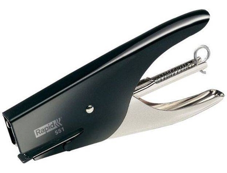 Agrafador de Alicate Supreme S51, Agrafos nº 21, Capacidade para 15 Folhas, Metal, Preto