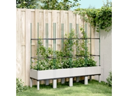 Vidaxl Vaso/floreira De Jardim C/ Treliça 160x40x142,5 Cm Pp Branco