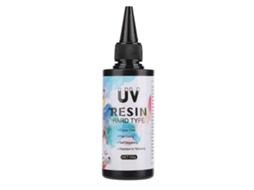 Resina UV transparente, adesivo de cura rápida que não amarela, para artesanato e decoração, 100g