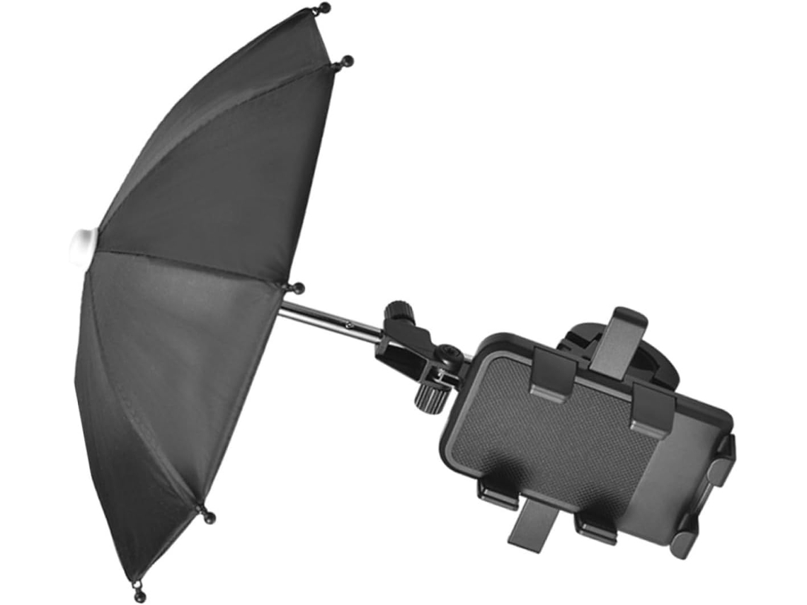 Suporte Para Celular À Prova De Chuva Em Abs E Silicone Preto