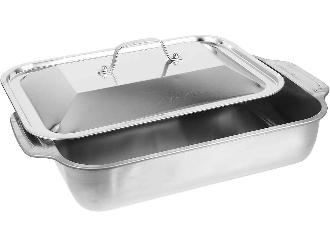 Assadeira Retangular em Aço Inoxidável para Grelhar Peixes e Lagostas Pequenas. Material Extra CHABERLU
