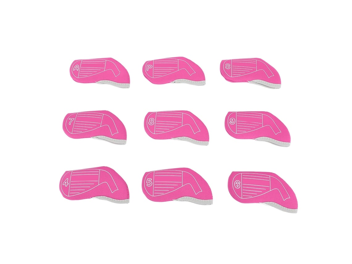 9 Capas para Cabeças de Ferro de Golfe, Proteção, Anti aranhas, Anti pó, Rosa e Vermelho