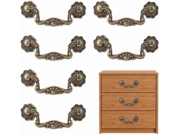 Conjunto De 6 Puxadores Gaveta Encaixe, Com Espaçamento De 7, 6cm Entre Os Furos, Puxadores Para Armários, Puxadores Em