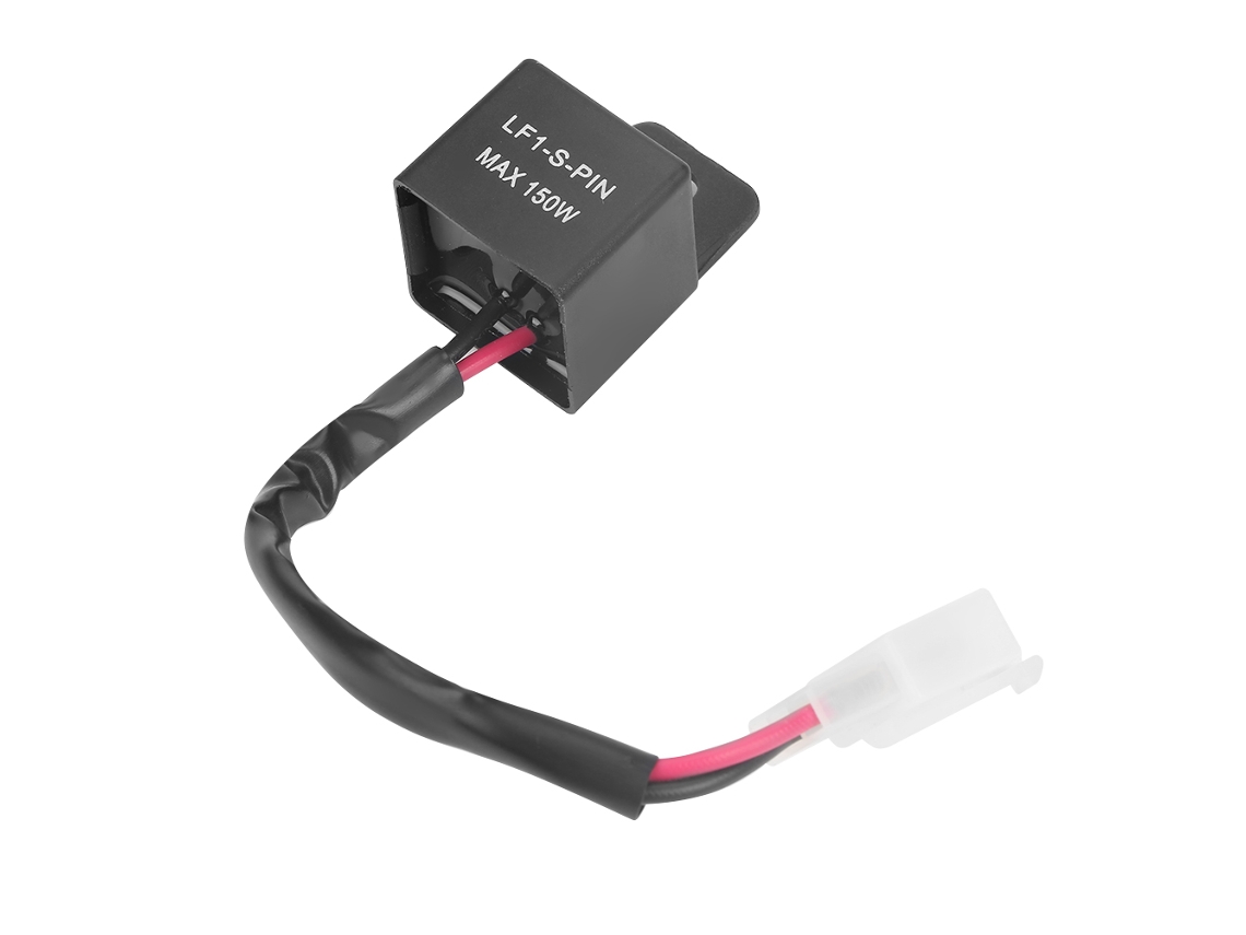 Relé de pisca-pisca LED de 12V 150W com 2 pinos para sinalização de motocicleta com fio.