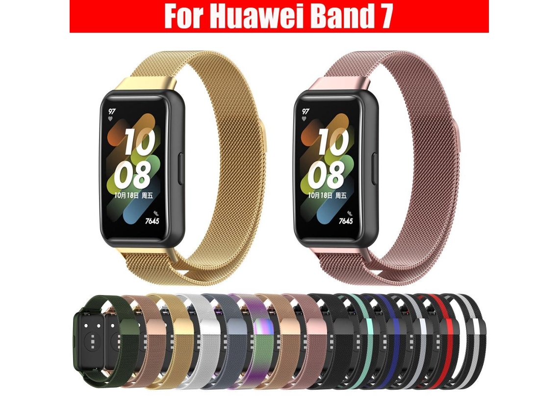 Pulseira De Metal Mordely Para Huawei Band 7, Dourada.