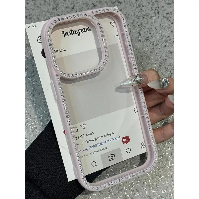 (iphone 14 Rosa) Capa Para Celular Com Cobertura Total Na Frente E Atrás, Brilhante E Transparente.