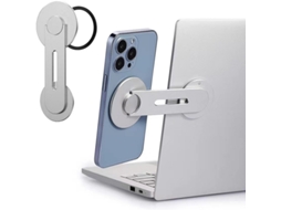 Suporte Magnético Para Celular E Laptop, Com Suporte Lateral Ajustável, Braço Dobrável Com Fixação Magnética E Design Leve Em Alumínio.