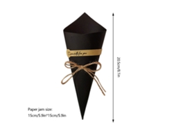 Papel Envolver Bouquet Flores Vintage Diy Kraft Preto