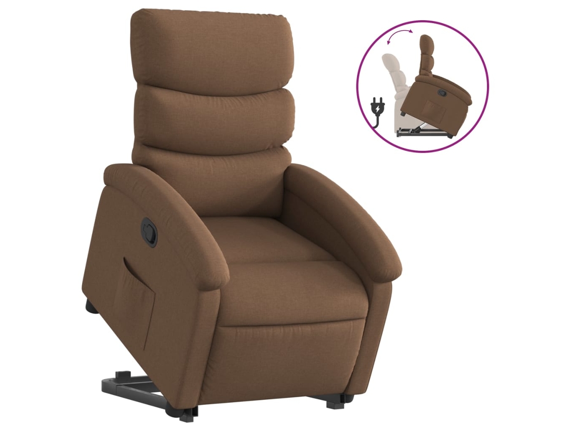 Stand Up Recliner Chair, Stand Up Recliner Chairs Vidaxl Marrom Tecido