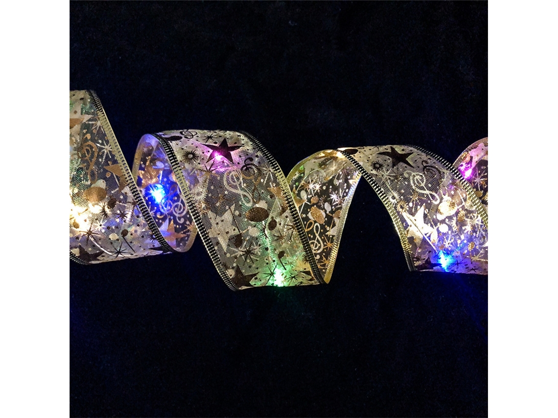 Corda de Luzes de Fita Led para Decorações de Árvores de Natal