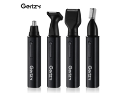 Conjunto de Aparador de Pelos do Nariz e Orelha Recarregável Via Usb com 4 Lâminas Substituíveis MDUG (preto)