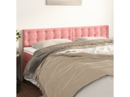 Vidaxl Cabeceiras Rosa 160x5x78/88 Cm Veludo