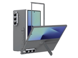 Capa Rígida De Pc Com Suporte Para Samsung Galaxy Z Fold7 5g Da Tkdaddy (sem Protetor De Tela) Cinza Escuro