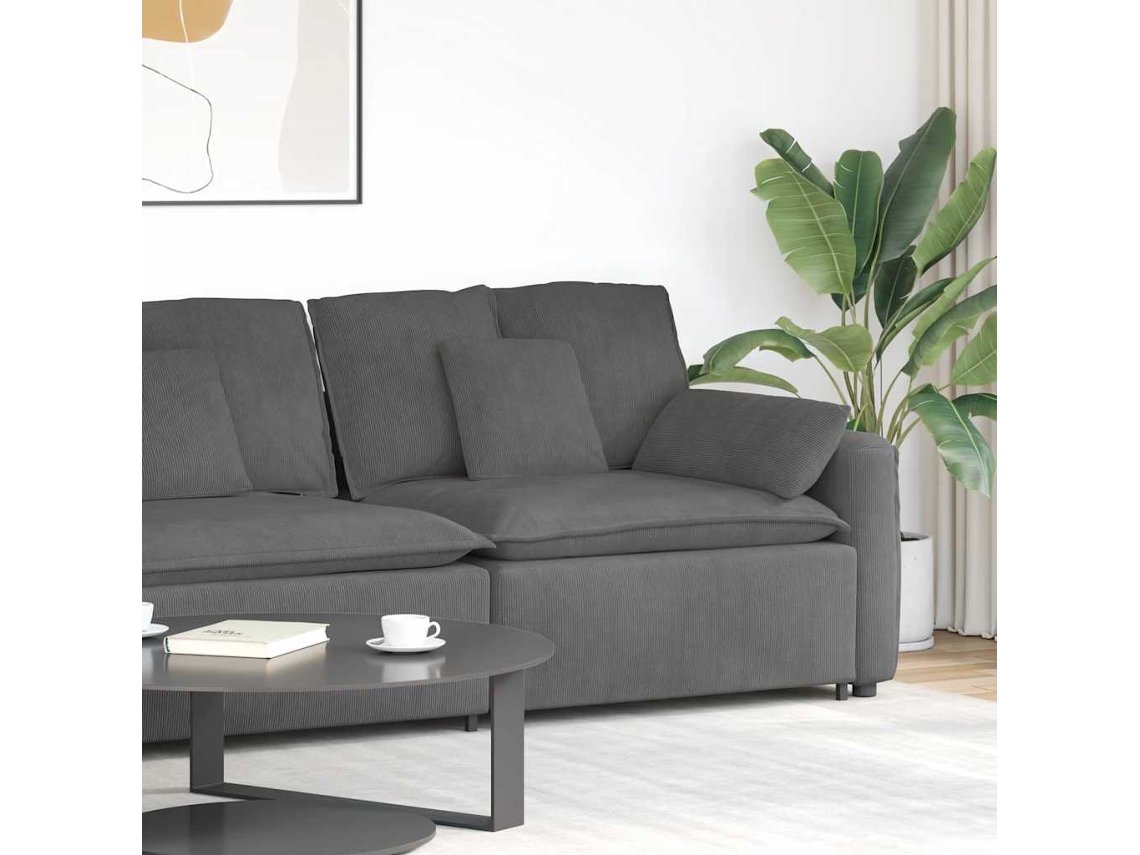 Vidaxl Módulo De Sofá Modular Com Braço E Almofadões 100 Cm