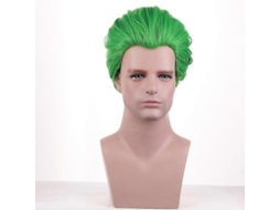 Peruca Masculina Verde, Curta e Lisa, Resistente Ao Calor, Feita de Cabelo Sintético, para Uso Diário. TAISHENGDA