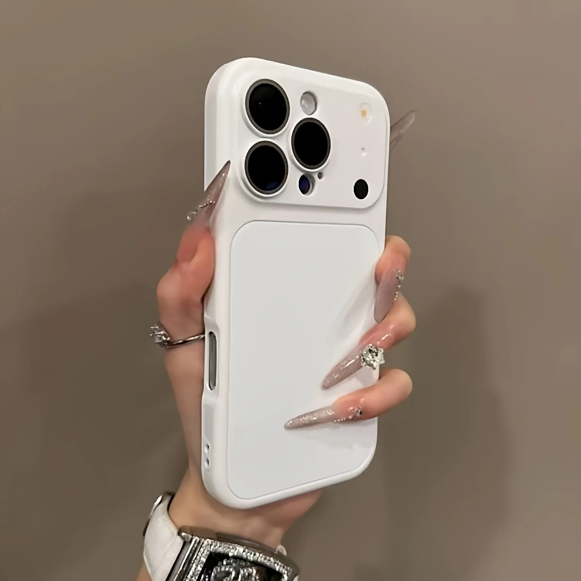 Capa 2 Em 1 Para Iphone 11 (branco), Com Proteção Fosca Para A Lente Contra Impactos.