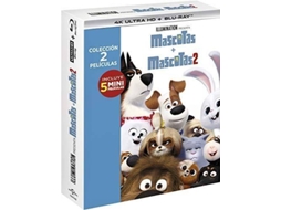 Blu-Ray The Secret Life of Pets 1 + 2 (4K Ultra HD) / Mascotas 1+2 (Edição em Espanhol)